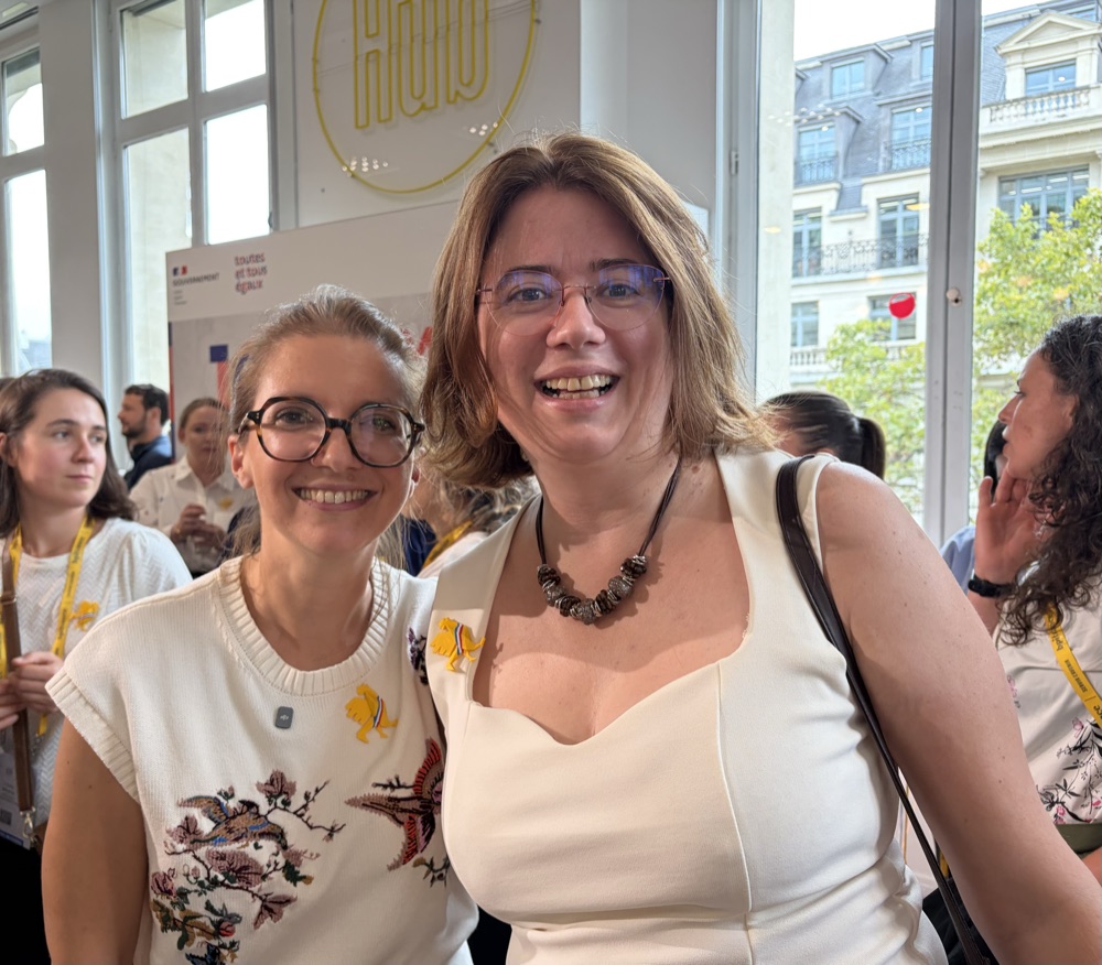 Maaike Coppens with Aurore Bergé, Minister for Gender Equality, in Paris